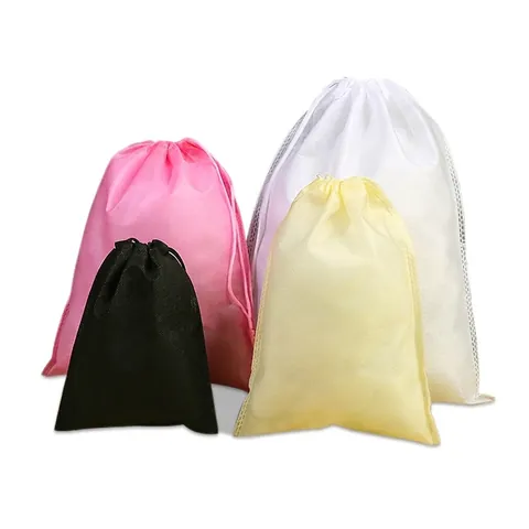 Non-Woven Fabric Drawstring Storage Bag Breathable Dustproof Organizer Pouch For Shoes Clothes Travel Minimalist