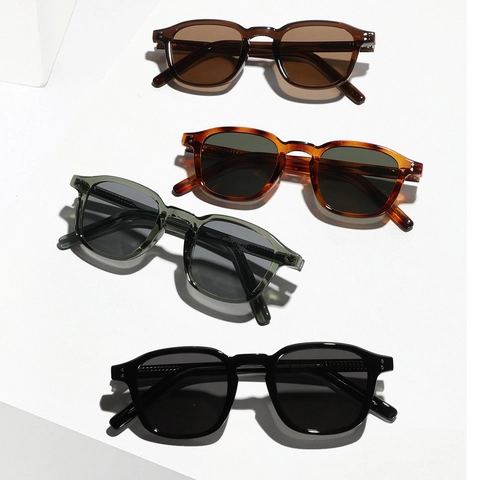 Lunettes De Soleil Carrées Rétro Protection UV400 Monture En Métal TR90 Lunettes Tendances Pour Hommes Et Femmes