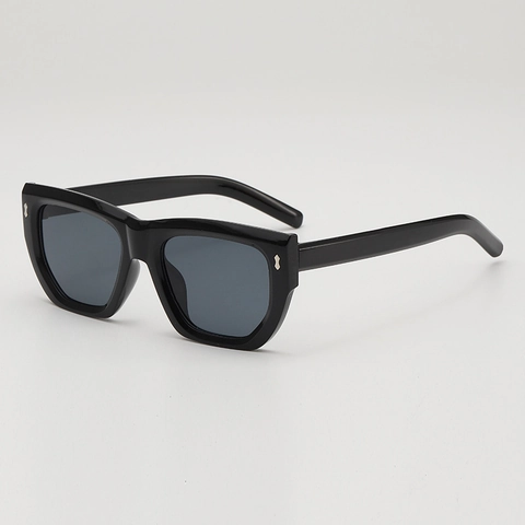 Retro Square Polygon Sunglasses With PC Frame AC Lens UV Protection Metal Rivet Fashion Eyewear For Men Women Unisex