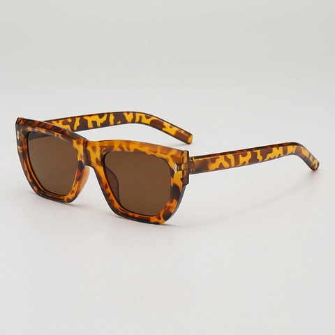 Retro Square Polygon Sunglasses With PC Frame AC Lens UV Protection Metal Rivet Fashion Eyewear For Men Women Unisex