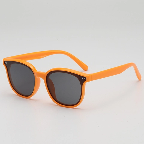 Kids Sunglasses PC Frame AC Lens UV400 Protection Large Round Frame Rivet Decor Outdoor Fashion For Boys Girls