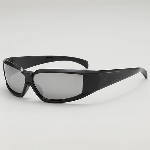Cyberpunk Wrap Around Sunglasses Y2K Sports UV400 PC Frame AC Lens Outdoor Fashion Men Women