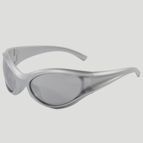 Y2K Wrap Around Sunglasses Cyberpunk Sporty PC Frame AC Lens UV Protection Outdoor Cycling Trendy Eyewear For Men Women