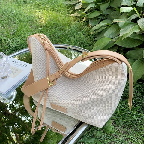 Borsa Hobo In Tela E Patchwork In Pelle PU Per Donna Borsa A Spalla Retro Sottobraccio Tracolla Larga Regolabile