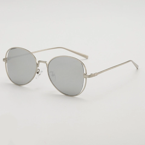 Occhiali Da Sole Retro Montatura In Metallo Tonda Protezione UV400 Bordo Cavo Moda Per Uomini Donne