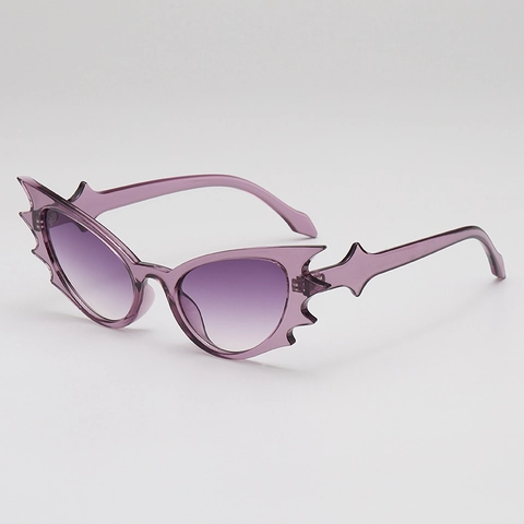 Bat Wing Sunglasses Irregular Shape UV400 PC AC Gothic Halloween Party Festival Hip Hop Trendy Eyewear For Men Women