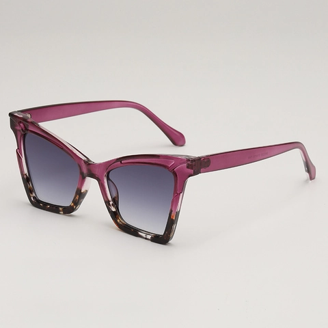 Occhiali Da Sole Cat Eye Da Donna Montatura Grande Protezione UV400 Lenti Sfumate Montatura In PC Tartarugato Moda Viaggio