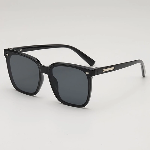 Vintage Square Oversized Sunglasses UV Protection PC Frame AC Lens Metal Rivet Streetwear Outdoor Eyewear Men Women