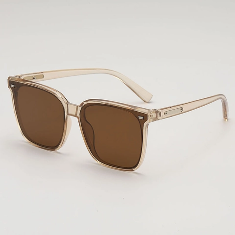 Vintage Square Oversized Sunglasses UV Protection PC Frame AC Lens Metal Rivet Streetwear Outdoor Eyewear Men Women