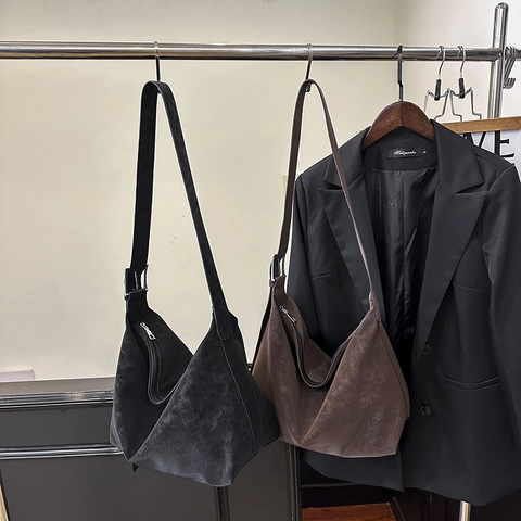 Borsa A Spalla Vintage Borsa A Tracolla Pelle PU Opaca Grande Capacità Tracolla Regolabile Urbano Minimalista Donne