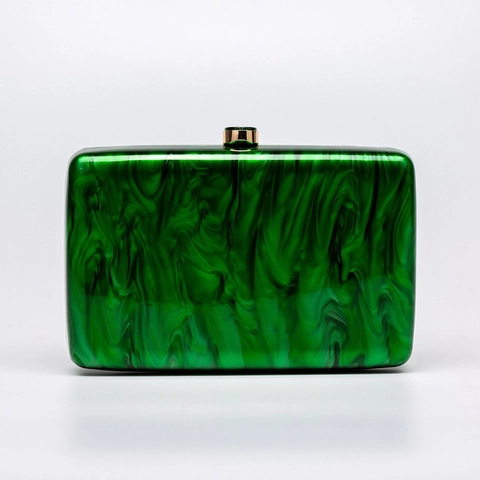 Bolso De Mano Rígido De Acrílico Con Patrón De Mármol Y Correa De Cadena Metálica Para Mujer Fiesta Boda Vintage
