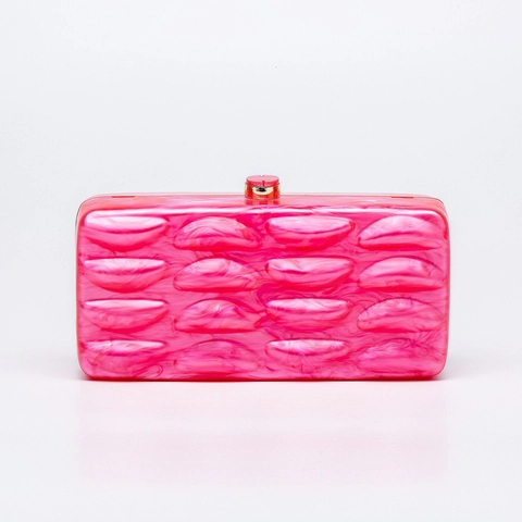 Elegant Women Acrylic Evening Clutch Bag Marble Texture Hard Shell Handbag With Detachable Chain Strap For Wedding Party