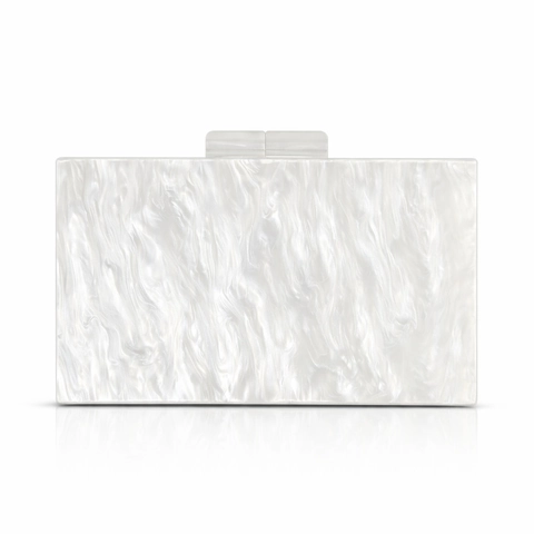Pochette Da Sera In Acrilico Trama Marmo Cangiante Perla Artificialceo Guscio Rigido Scatola Per Matrimonio Banchetto Festa Donne
