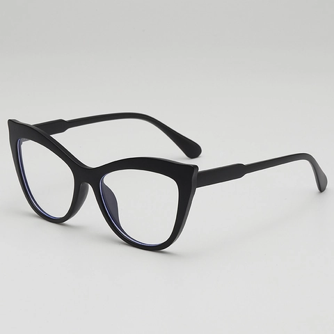Montura De Gafas Cat Eye PC AC Lentes Anti Luz Azul Moda Vintage Retro Gran Marco Decorativo Para Mujeres