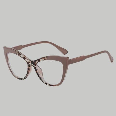 Montura De Gafas Cat Eye PC AC Lentes Anti Luz Azul Moda Vintage Retro Gran Marco Decorativo Para Mujeres
