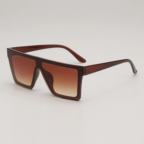 Square Sunglasses Oversized Flat Top PC Frame AC Lens UV400 Retro Fashion Sun Glasses For Men Women Outdoor Driving