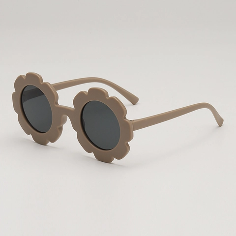 Lunettes De Soleil Enfant Forme Fleur Mignonne Protection UV400 Monture PC Verres AC Style Dessin Animé Pour Filles