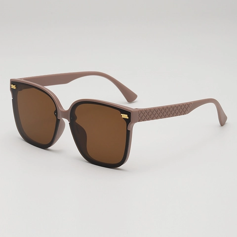 Vierkante Grote Zonnebril PC Montuur AC Lens UV Bescherming Mode Vrouwen Gewatteerde Pootjes Goud Metaal Decor Strand