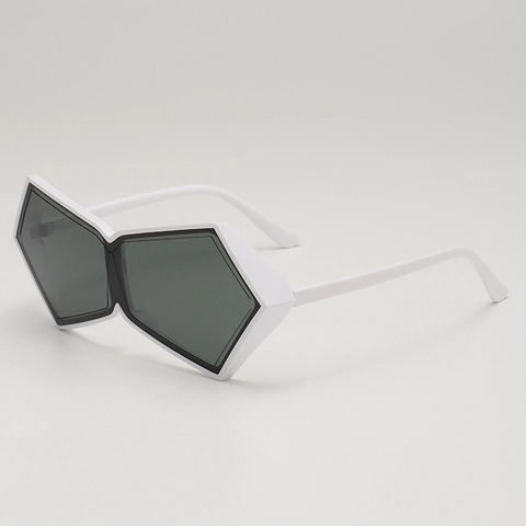 Unregelmäßige Polygon Übergröße Sonnenbrille PC Rahmen AC Linse UV400 Geometrische Avantgarde Mode Brille Unisex