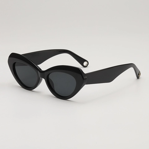 Retro Cat Eye Sunglasses UV400 Protection Thick PC Frame AC Lens Vintage Small Frame Trendy Sun Glasses