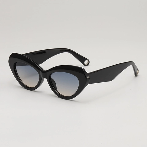 Retro Cat Eye Sunglasses UV400 Protection Thick PC Frame AC Lens Vintage Small Frame Trendy Sun Glasses
