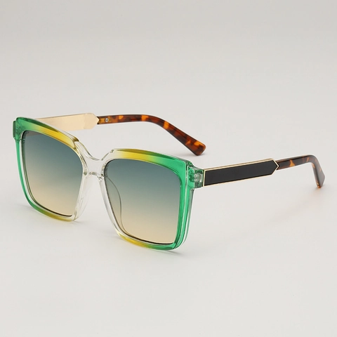 Fashion Large Square Frame Sunglasses Gradient Lens UV Protection Oversized PC Frame Retro Stylish Eyewear