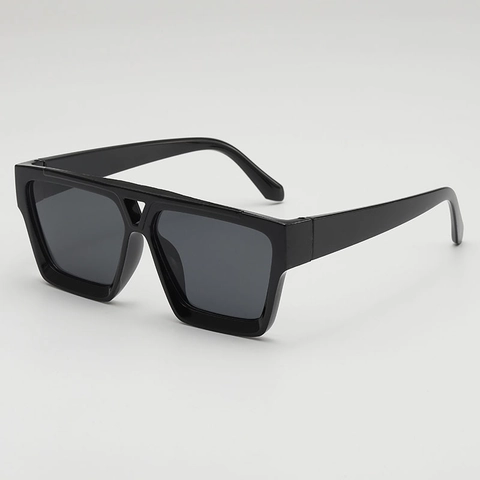 Vintage Oversize Eckige Sonnenbrille Damen Herren Retro Großer Rahmen PC AC Gläser UV400 Trendy V Steg Streetwear