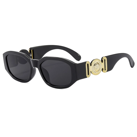 Occhiali Da Sole Cat Eye Retrò Montatura In PC UV400 Stile Lusso Con Decorazione In Metallo Dorato Donna Uomo