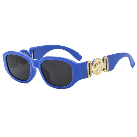 Occhiali Da Sole Cat Eye Retrò Montatura In PC UV400 Stile Lusso Con Decorazione In Metallo Dorato Donna Uomo