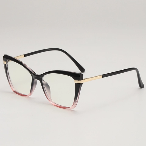 Occhiali Anti Luce Blu Occhio Di Gatto Montatura TR Metallo Moda Retro Donna Occhiali Ottici Lente Chiara
