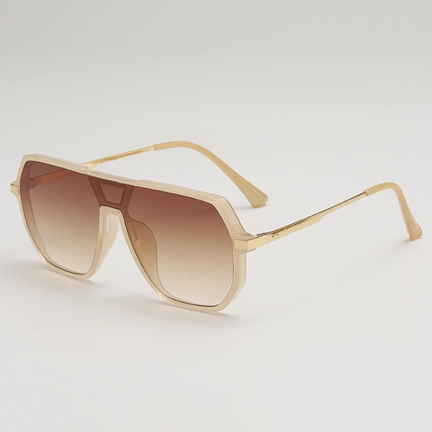 Lunettes De Soleil Vintage Grand Cadre Protection UV400 PC Métal Géométrique Aviateur Pour Voyage En Plein Air Unisexe