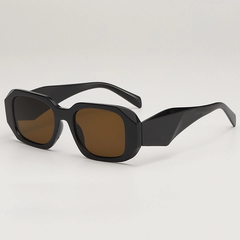 Lunettes De Soleil Rétro À Monture Épaisse Géométrique Protection UV400 Lentilles AC Monture PC Style Rue Unisexe