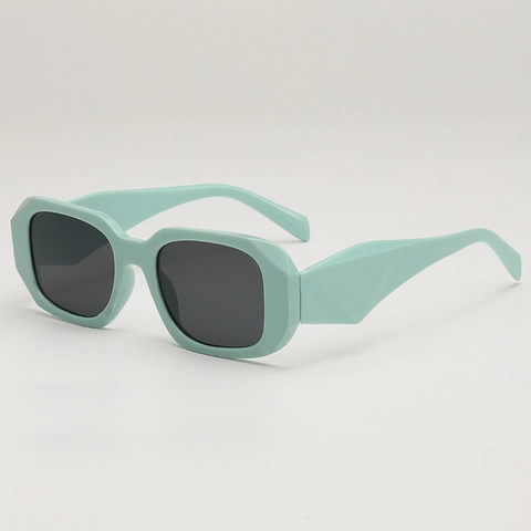 Retro Geometrische Dicke Rahmen Sonnenbrille UV400 Schutz AC Gläser PC Rahmen Rechteckige Street Style Brille Unisex