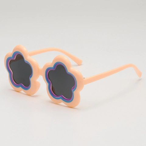 Occhiali Da Sole Bambini Forma Di Fiore Protezione UV400 Stile Vacanza Simpatici Plastica Per Ragazzi Ragazze