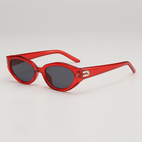 Occhiali Da Sole Cat Eye Vintage Donna Retro Ovali Montura PC Lenti AC Moda Esterna Con Borchie Metalliche