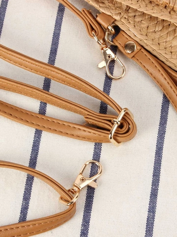 Damen Stroh Gewebte Umhängetasche Boho Fransen Quaste Umschlag Clutch Sommer Strand Urlaub Handtasche Verstellbarer Gurt