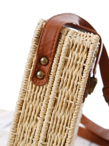 Borsa A Tracolla In Paglia Intrecciata A Scatola Quadrata Per Donna Borsa A Spalla Retrò In Corda Di Carta Stile Vacanza