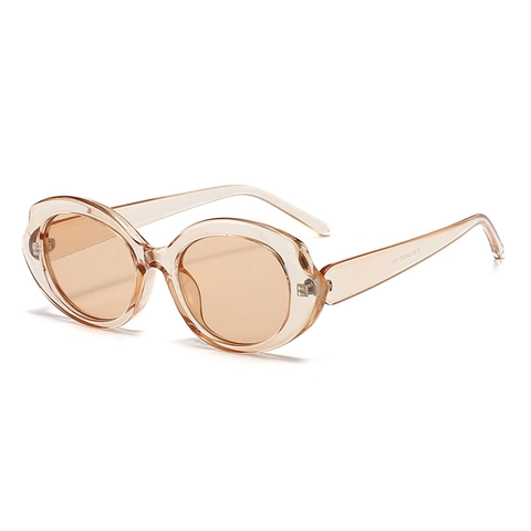 Retro Oval Wellenrahmen Sonnenbrille UV400 Schutz PC AC Material Kleiner Rahmen Mode Brillen Für Damen Herren Trendy Shades