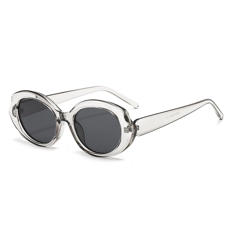 Retro Oval Wellenrahmen Sonnenbrille UV400 Schutz PC AC Material Kleiner Rahmen Mode Brillen Für Damen Herren Trendy Shades