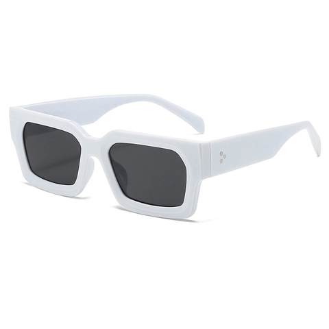 Gafas De Sol Cuadradas Retro Protección UV400 Montura PC Lentes AC Moda Vintage Para Mujeres Hombres