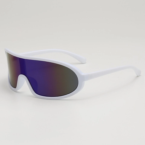Gafas De Sol Deportivas Grandes PC Shield Cortavientos UV400 Para Ciclismo Correr Senderismo Estilo Futurista Y2K Unisex