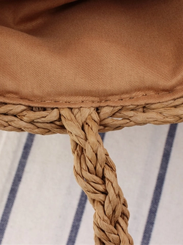 Bolso de Hombro de Cuerda de Papel Tejido a Mano Minimalista Vintage Paja Tote para Mujer Verano Playa Vacaciones Bolso Tejido