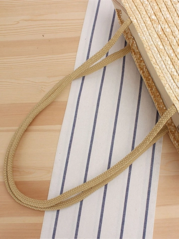 Women Straw Woven Shoulder Bag Large Capacity Summer Beach Vacation Casual Tote Zipper Closure