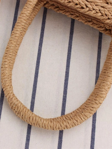 Borsa A Mano In Corda Di Carta Intrecciata Con Lettere Bride In Künstliche Perle Decorazione Nastro In Pizzo Matrimonio Vacanze Spiaggia
