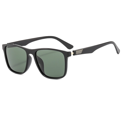 Square Frame Sunglasses Fashion UV400 Protection Driving Outdoor Retro Mirror Lens Men Women Metal Hinge
