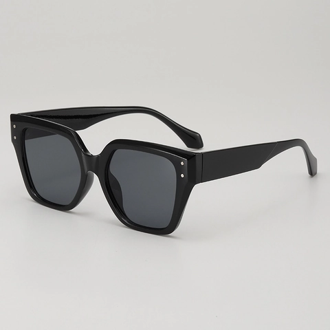 Mode Zonnebril Retro Groot Vierkant Frame PC Frame AC Lens UV400 Bescherming Metalen Klinknagels Punk Stijl