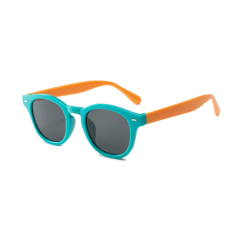Occhiali da Sole Quadrati Vintage per Bambini con Blocco di Colore Montatura in PC UV400 Protettivi per Ragazzi Ragazze Viaggio