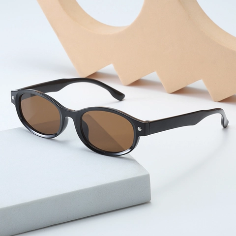 Gafas De Sol Ovaladas Retro Niños UV400 Montura PC Lentes AC Moda Exterior