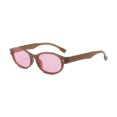 Gafas De Sol Ovaladas Retro Niños UV400 Montura PC Lentes AC Moda Exterior