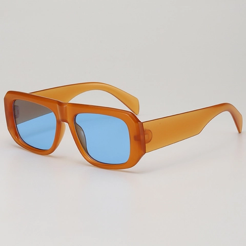 Mode Rechteckige Sonnenbrille UV400 Schutz PC Rahmen AC Linse Retro Dicke Rahmen Sonnenbrille Für Damen Herren Street Style Reisen